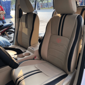 Bộ áo ghế ô tô 129a màu kem kết hợp màu đen
