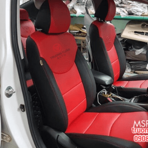 Bộ áo ghế ô tô màu đỏ đen kết hợp