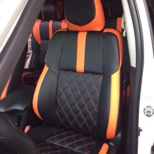 Bộc ghế da oto vàng đen chuyên nghiệp 142