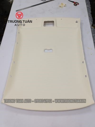 Toàn cảnh nội thất xe sau khi bọc trần da 5D