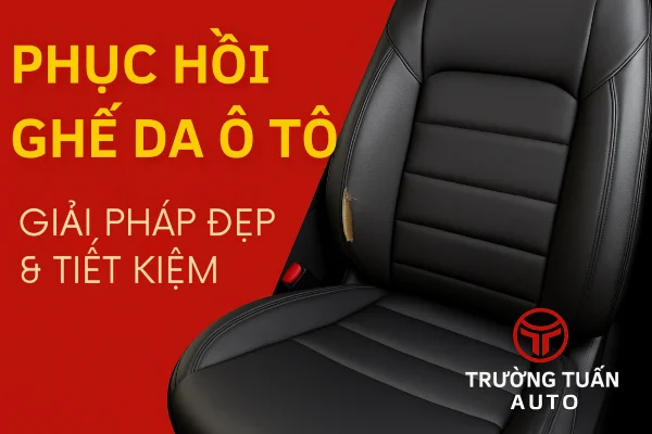 Ghế da ô tô sau khi phục hồi tại Trường Tuấn Auto – đẹp như mới, không cần thay toàn bộ