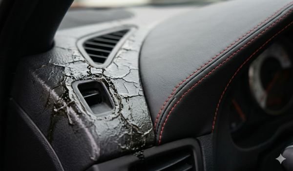 Phục hồi bọc da taplo ô tô bị nứt nẻ chảy keo tại Trường Tuấn Auto