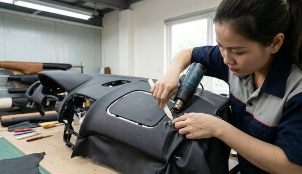 Taplo bọc da cao cấp hoàn thiện với các đường chỉ khâu tinh xảo