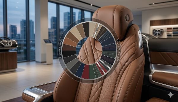 Ghế da ô tô phối màu đen đỏ phong cách thể thao cá tính