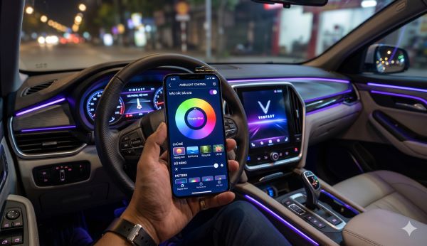 Thanh LED viền nội thất ô tô siêu mỏng, giấu kín vào các khe hở ron nhựa