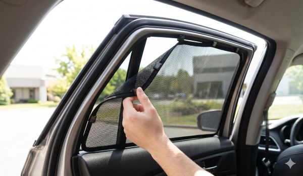 Rèm che nắng nam châm ô tô thiết kế chuẩn form, ôm khít khung cửa kính